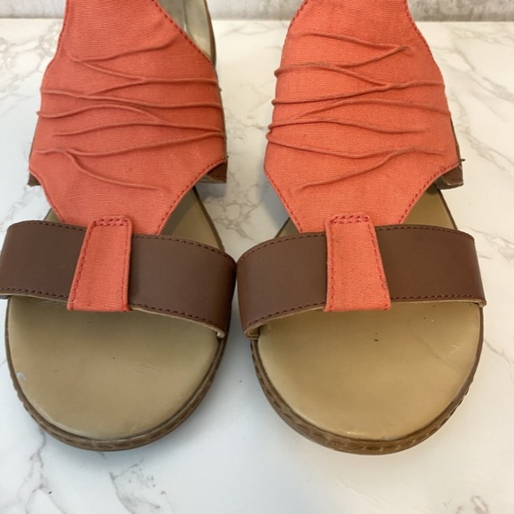 Timberland‎ Cherrybrook Sandal Women Sz 9 Orange Ankle Strap Boho - Picture 2 of 12